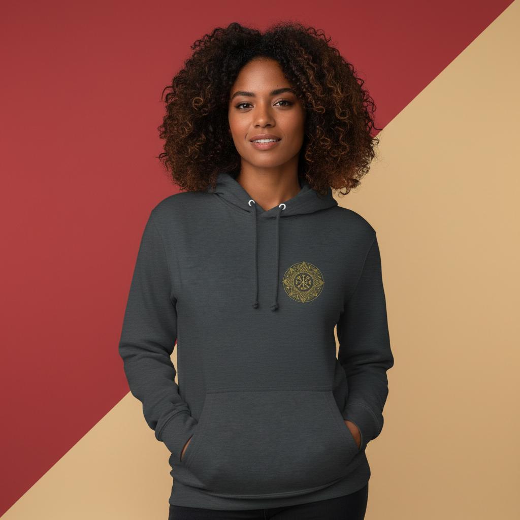 Hoodie Femme Spirituel “Boussole de l’Âme” – Impression Devant & Dos | JustHoods JH001