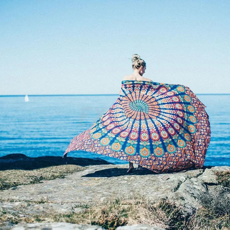 New Indian Mandala Tapestry Hippie Home Decorative Wall Hanging Bohemia Beach Mat Table Cloth 200X148Cm