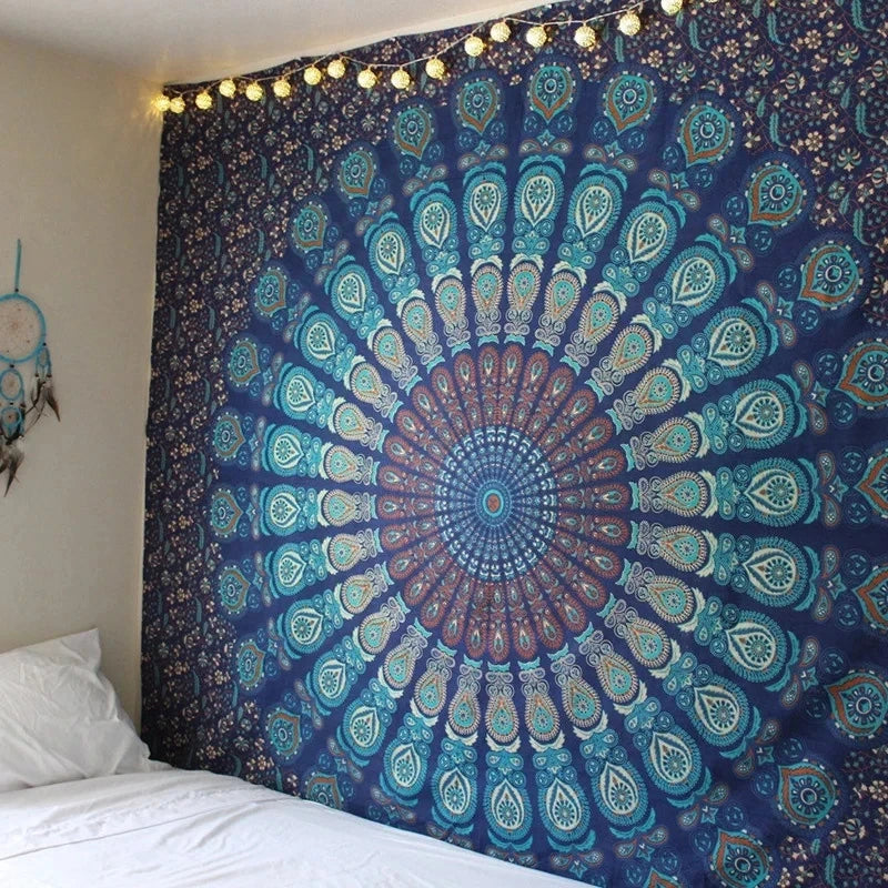 New Indian Mandala Tapestry Hippie Home Decorative Wall Hanging Bohemia Beach Mat Table Cloth 200X148Cm