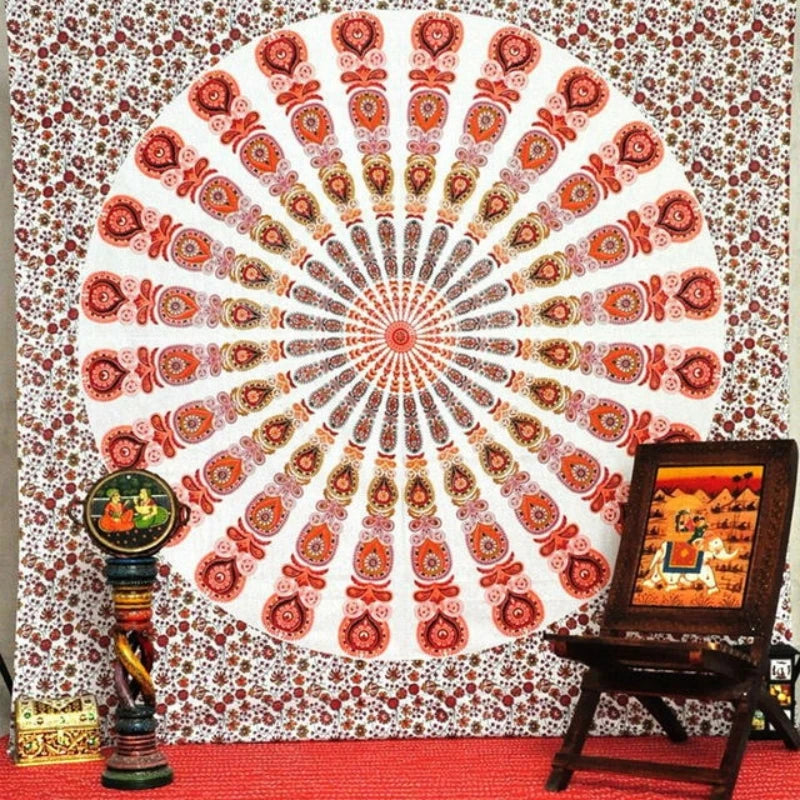New Indian Mandala Tapestry Hippie Home Decorative Wall Hanging Bohemia Beach Mat Table Cloth 200X148Cm