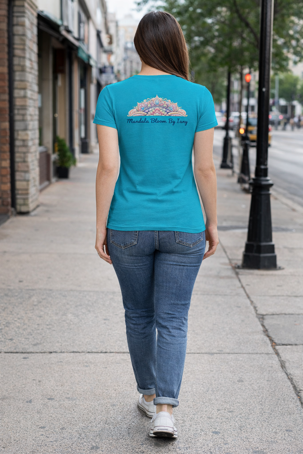 T-shirt Femme Premium Mandala Éléphant – Sagesse & Paix | Bella