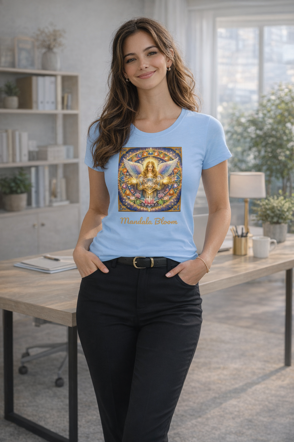 T-shirt Femme Premium Ange de Guérison – Douceur, Confort et Énergie Apaisante
