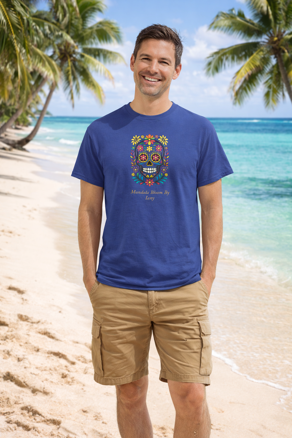 T-shirt Homme Calavera Bloom | Gildan Coton Épais Premium