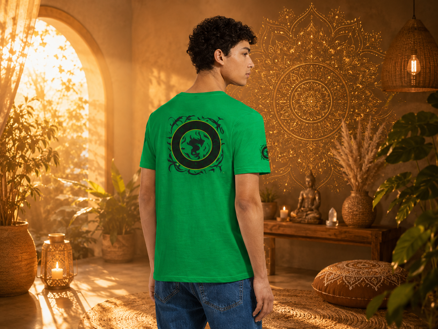 T-shirt Homme Focus Intérieur – Minimalisme, Sérénité et Force Calme