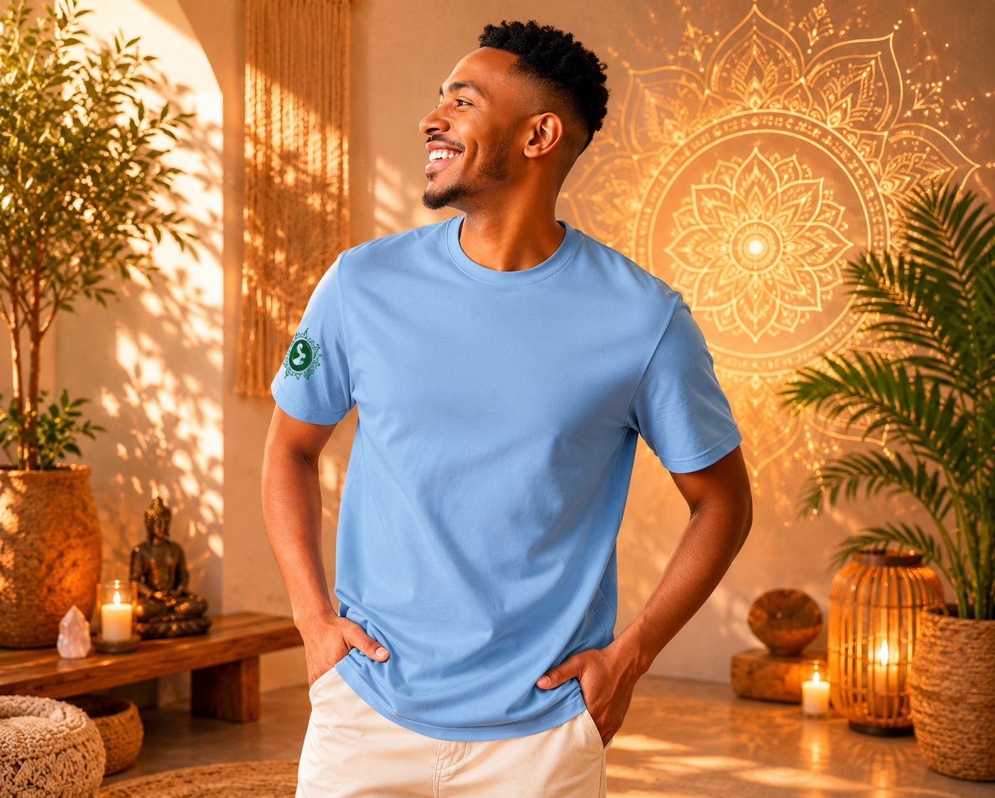 T-shirt Homme Focus Intérieur – Minimalisme, Sérénité et Force Calme