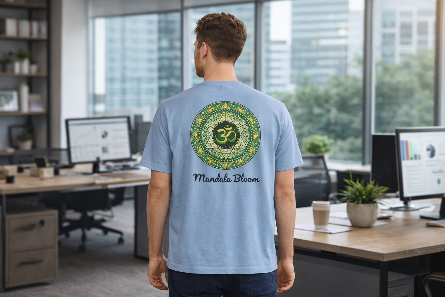 T-shirt Homme Mandala OM – Harmonie Intérieure, Paix et Énergie Positive