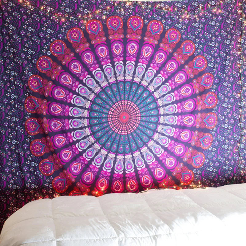 New Indian Mandala Tapestry Hippie Home Decorative Wall Hanging Bohemia Beach Mat Table Cloth 200X148Cm